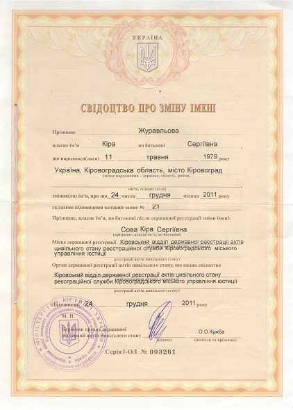 Як отримати дублікат свідоцтва про зміну прізвища - Image